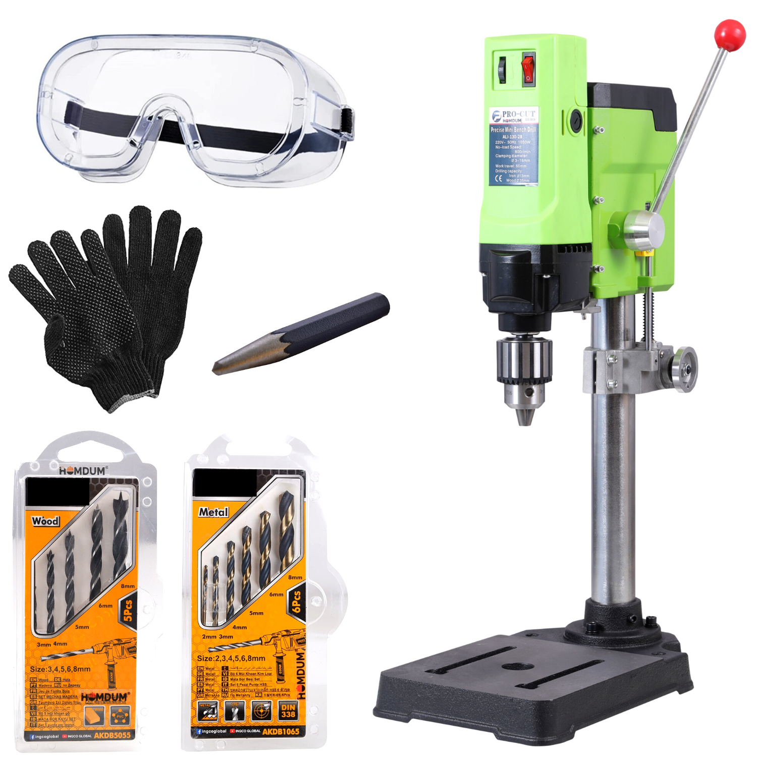 Homdum 1050W Multifunctional 16mm electric Bench Press Drill