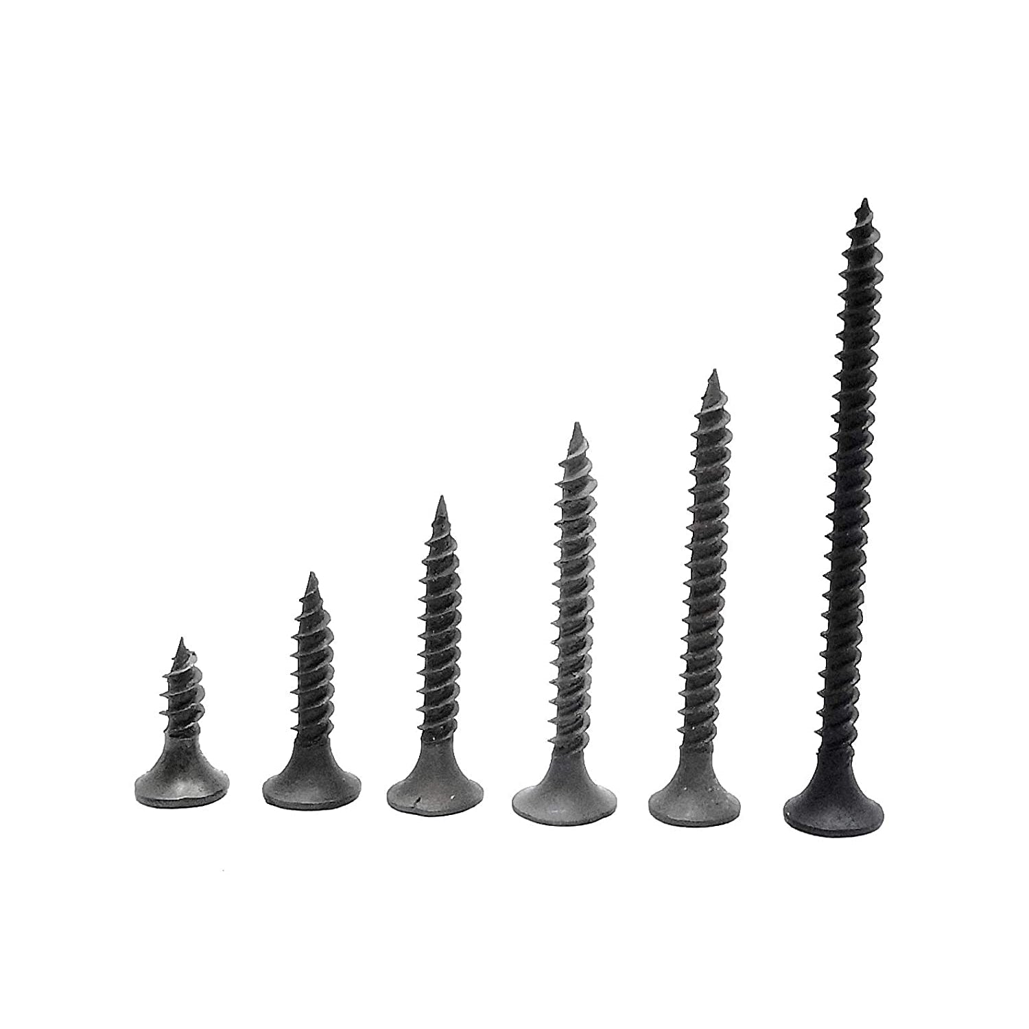 Homdum Assorted Black Dry Wall Screws 3 Sizes (13 mm to 25 mm) + Ph Bit 1 nos, (Pack of 451 Pieces)