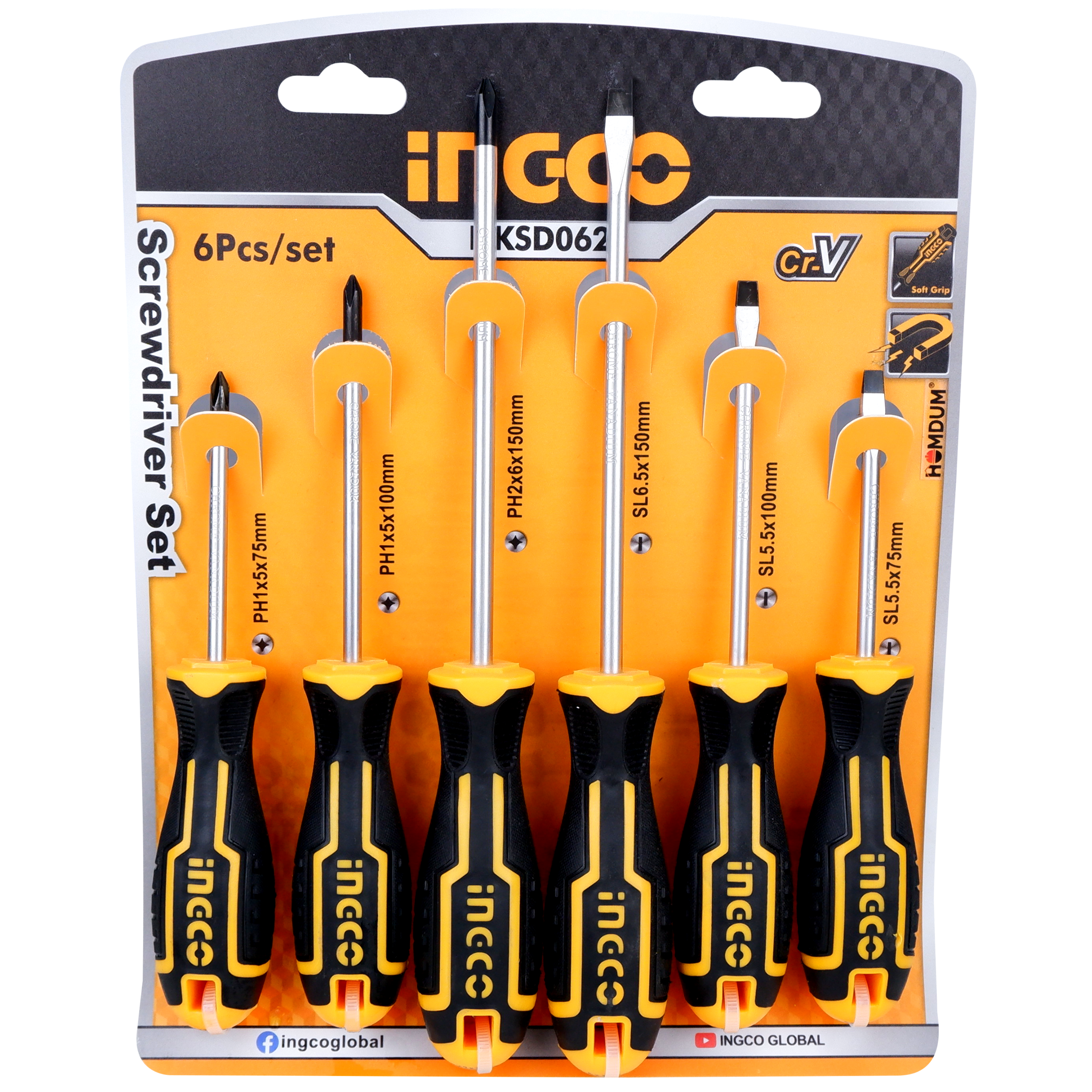 Homdum INGCO 6pc Screwdriver Set