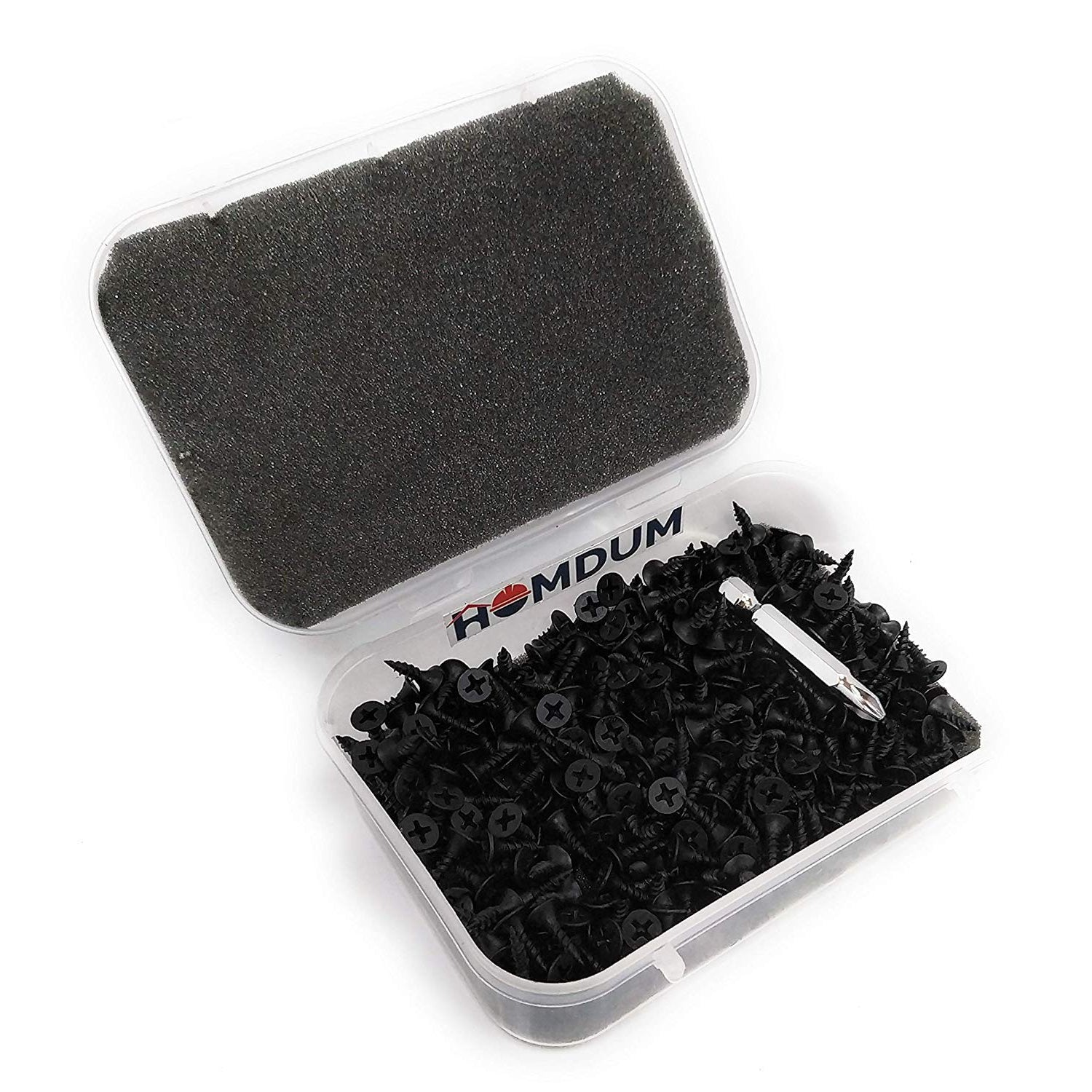 Homdum Assorted Black Dry Wall Screws 3 Sizes (13 mm to 25 mm) + Ph Bit 1 nos, (Pack of 451 Pieces)
