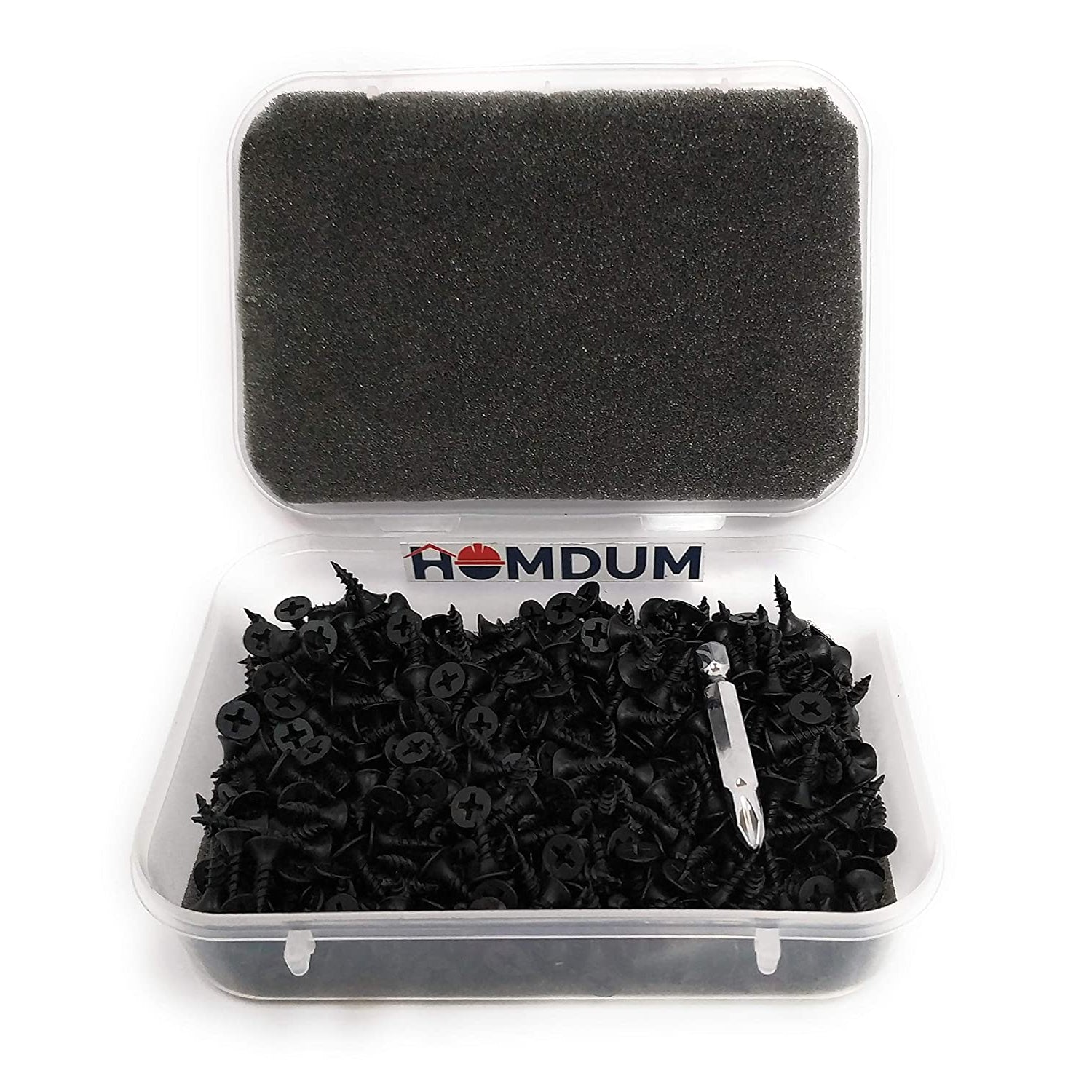 Homdum Assorted Black Dry Wall Screws 3 Sizes (13 mm to 25 mm) + Ph Bit 1 nos, (Pack of 451 Pieces)