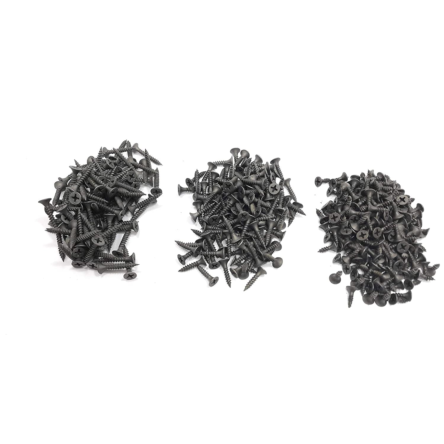 Homdum Assorted Black Dry Wall Screws 3 Sizes (13 mm to 25 mm) + Ph Bit 1 nos, (Pack of 451 Pieces)