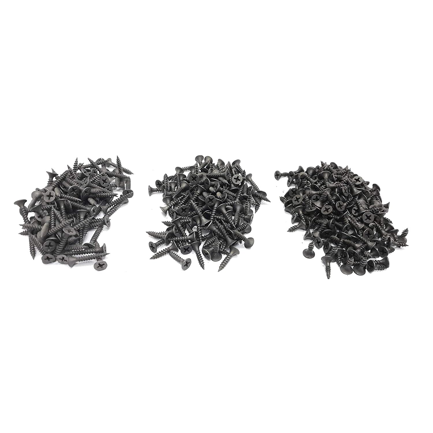 Homdum Assorted Black Dry Wall Screws 3 Sizes (13 mm to 25 mm) + Ph Bit 1 nos, (Pack of 451 Pieces)