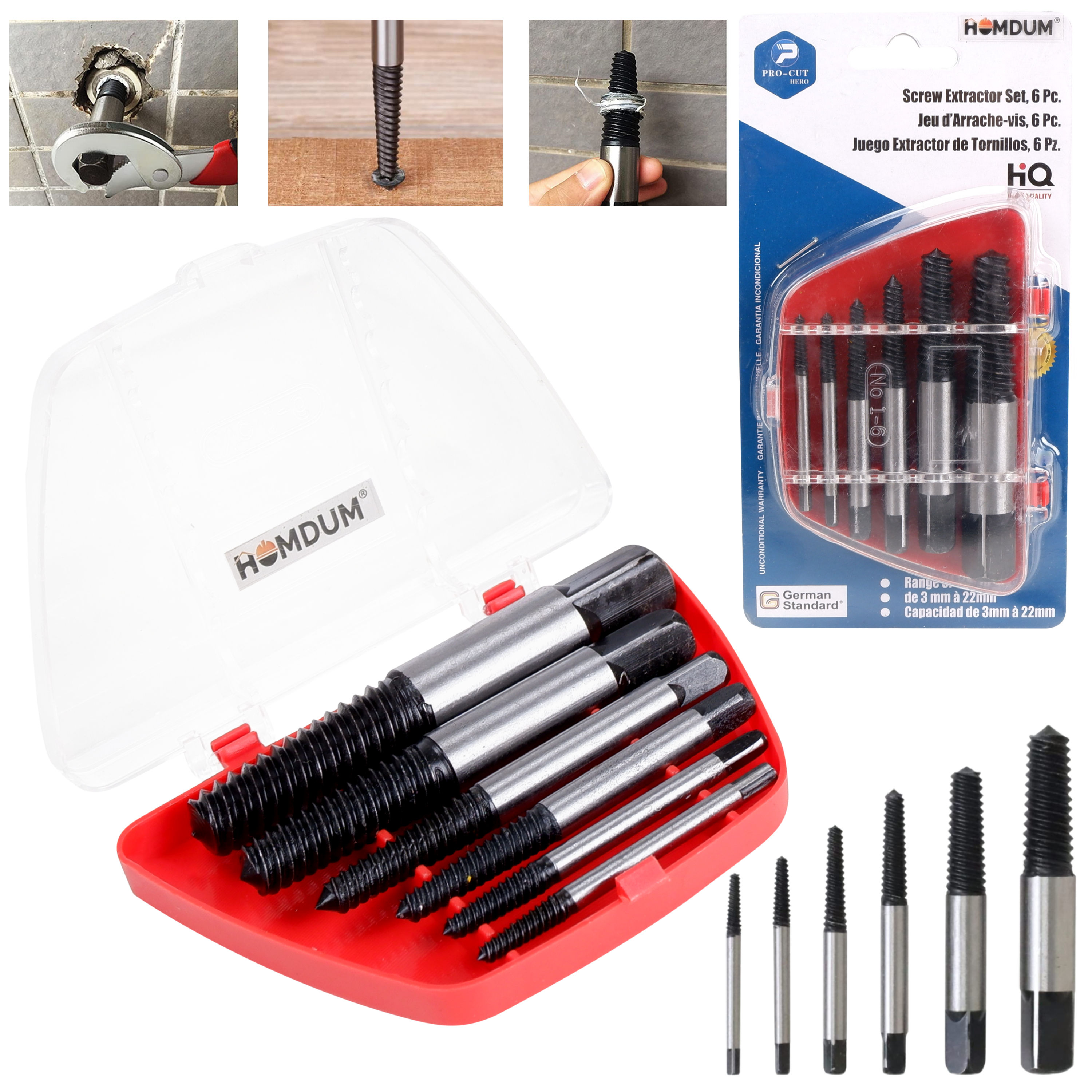 Homdum Damaged Screw Extractor