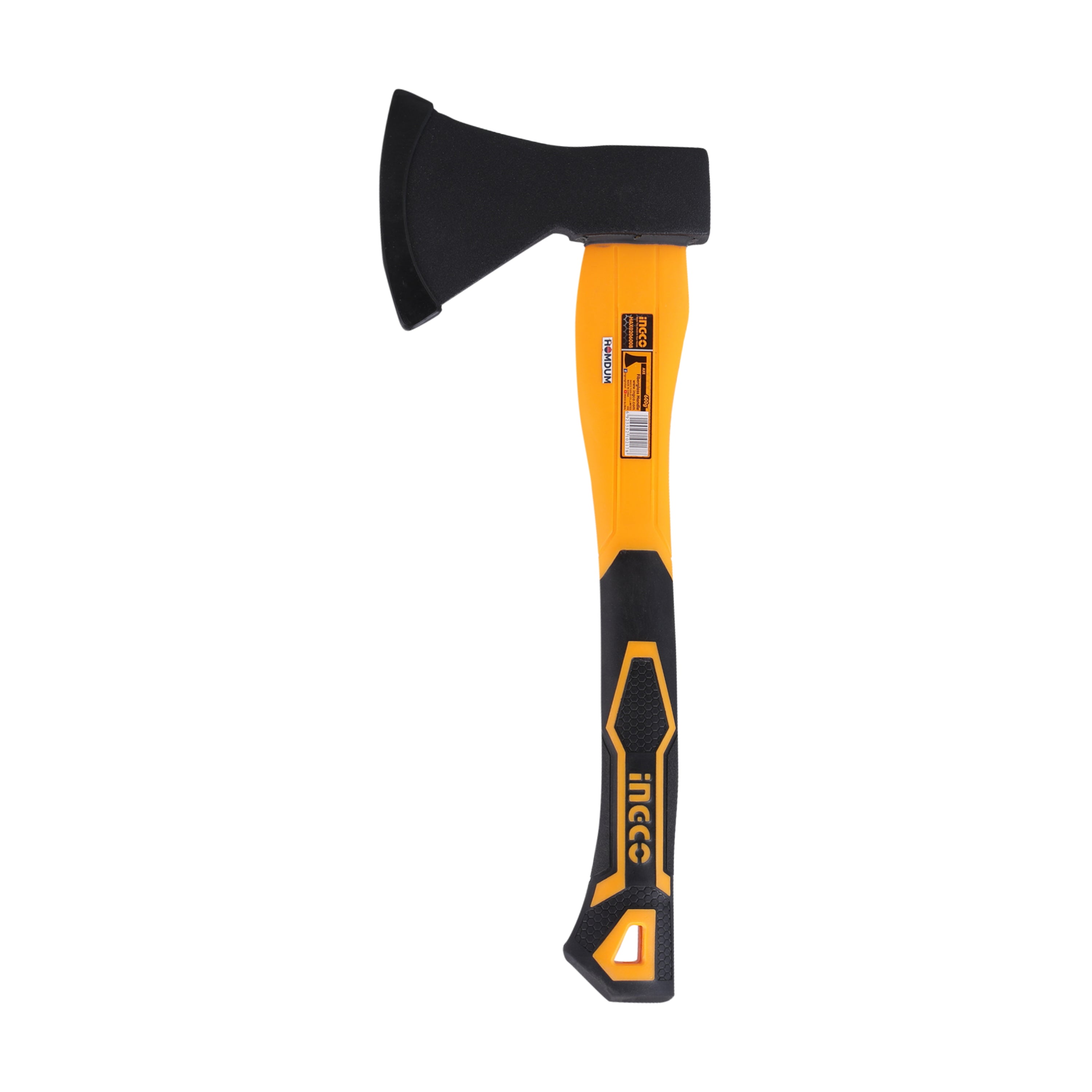 Ingco Camping Axe 1000g with 380 mm Fiberglass Rubberized Grip