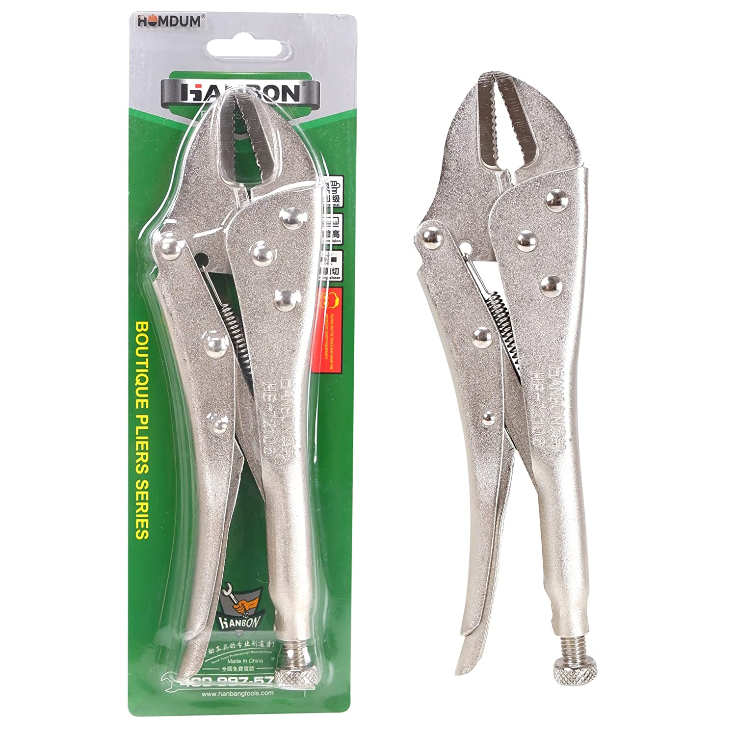 Homdum 10 inch Curved Jaw Locking Pliers