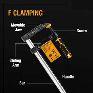 Homdum 12.5 inch Steel f clamp INGCO