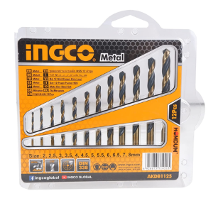 Homdum Ingco HSS Drill Bit Set 12 Pcs