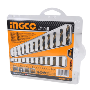 Homdum Ingco HSS Drill Bit Set 12 Pcs High Speed Steel Woodworking Twist Drill Bit