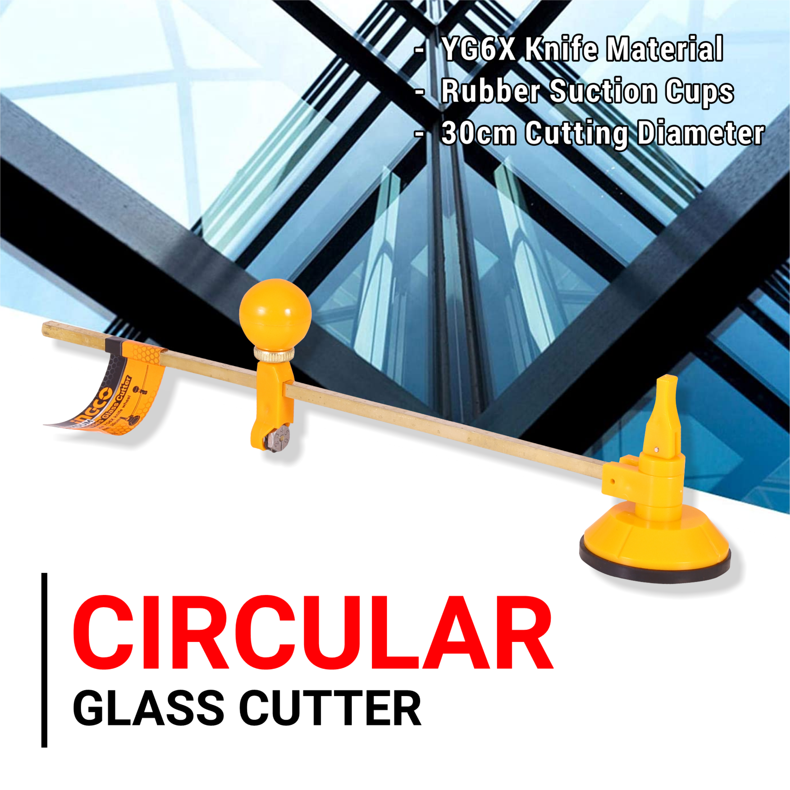 Homdum Ingco compass glass cutter