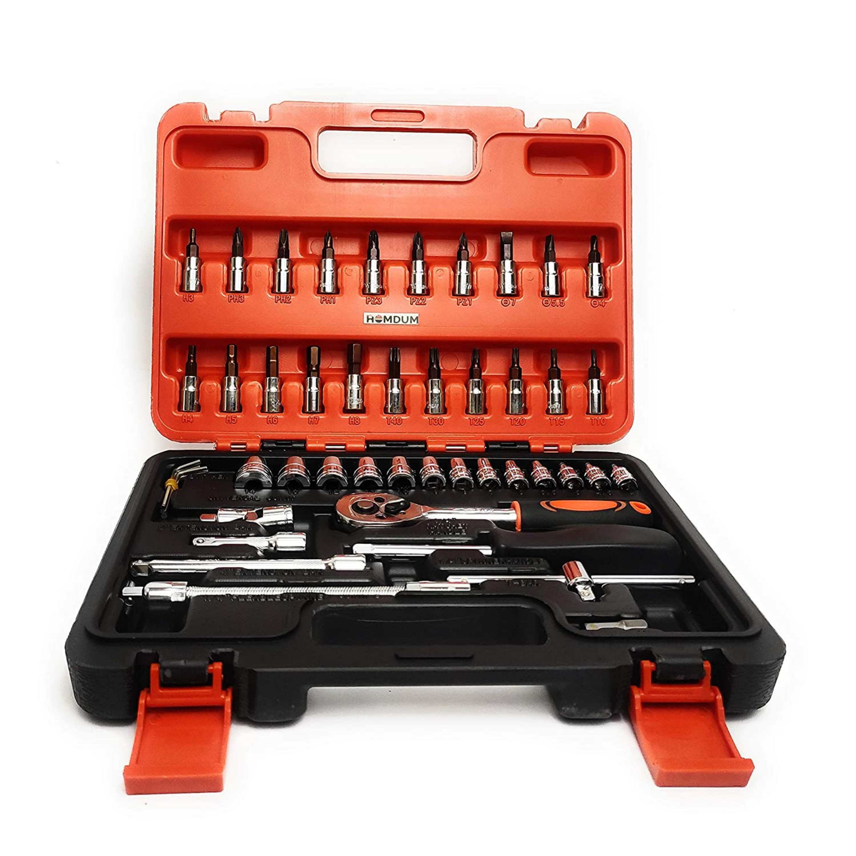 Homdum 46 pc Socket Wrench Set with Nuts, Screws, Bolts
