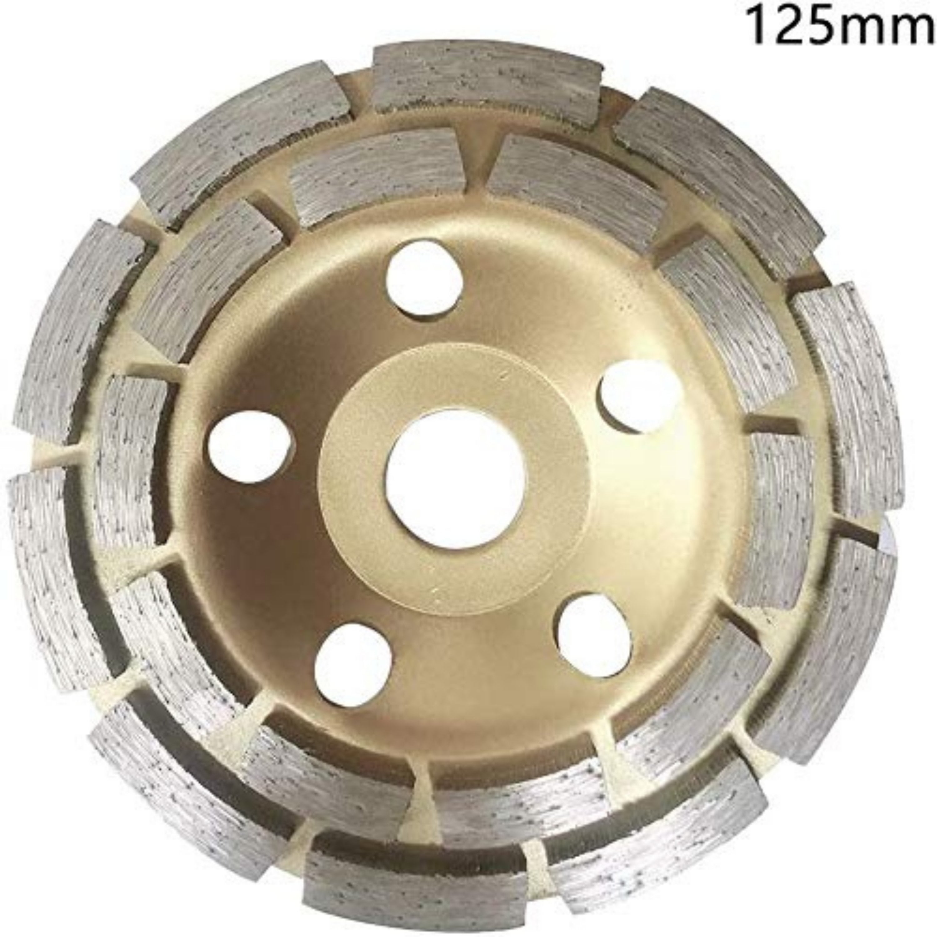 Homdum 5 Inch 125mm Double Row Segmented Rim Diamond Cup Angle Grinder Wheel