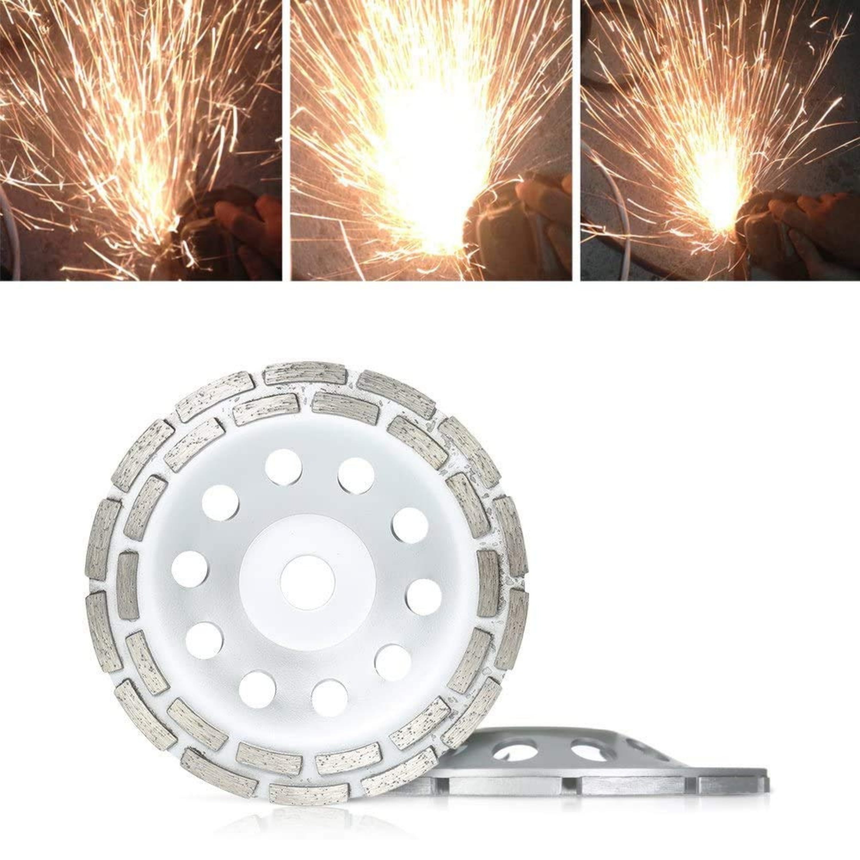 Homdum 7 Inch 180mm Double Row Segmented Rim Diamond Cup