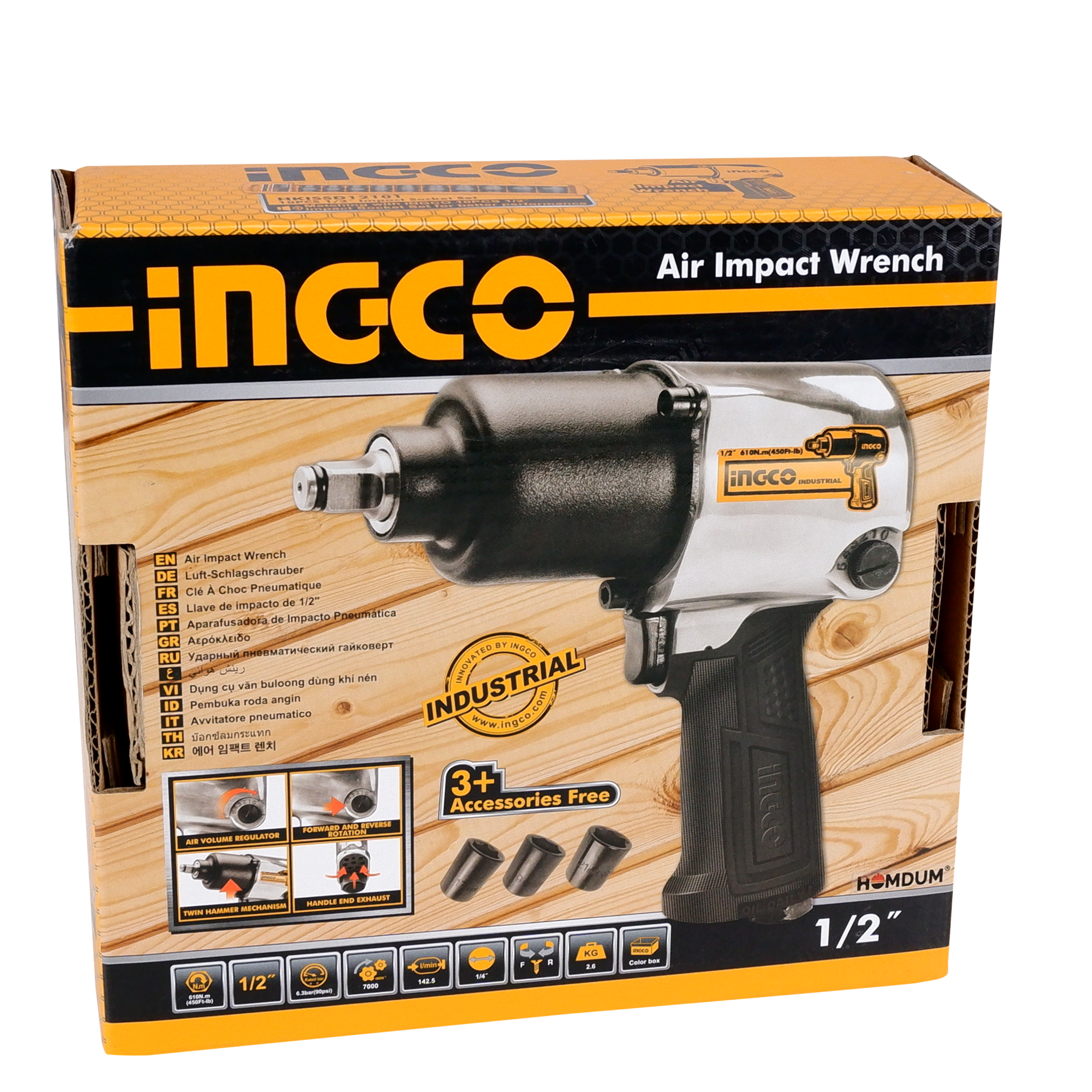 Homdum Air Impact wrench ½ inch drive INGCO