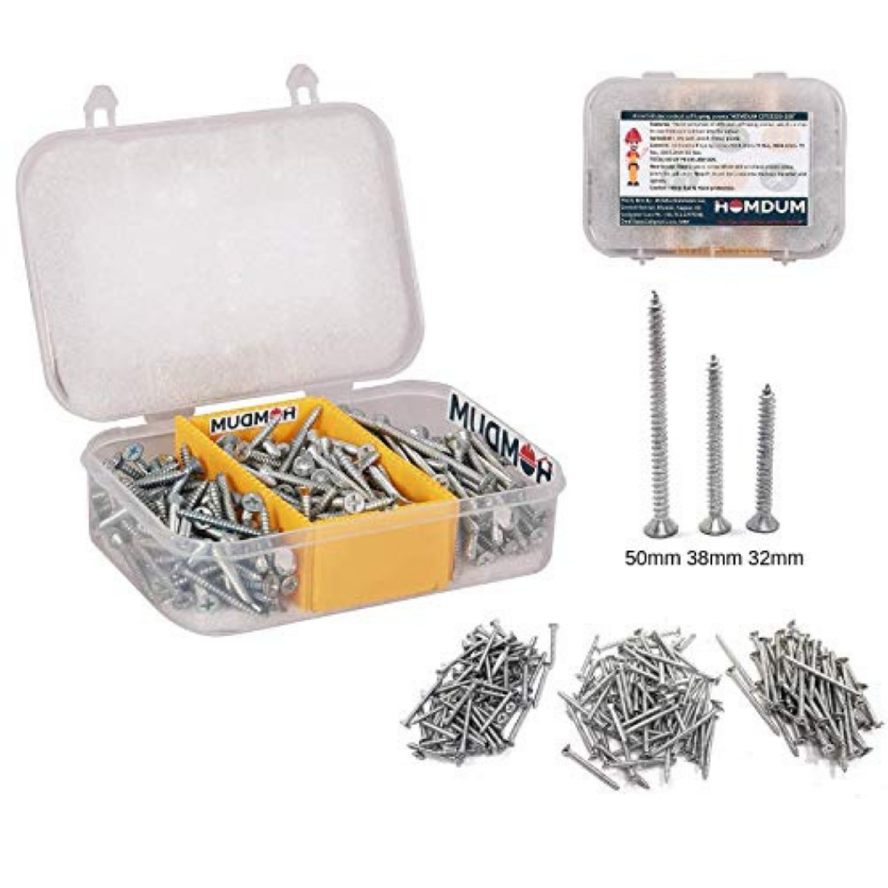 Homdum Assorted Zinc Coated Self Taping Screws (CSTS3250-201)