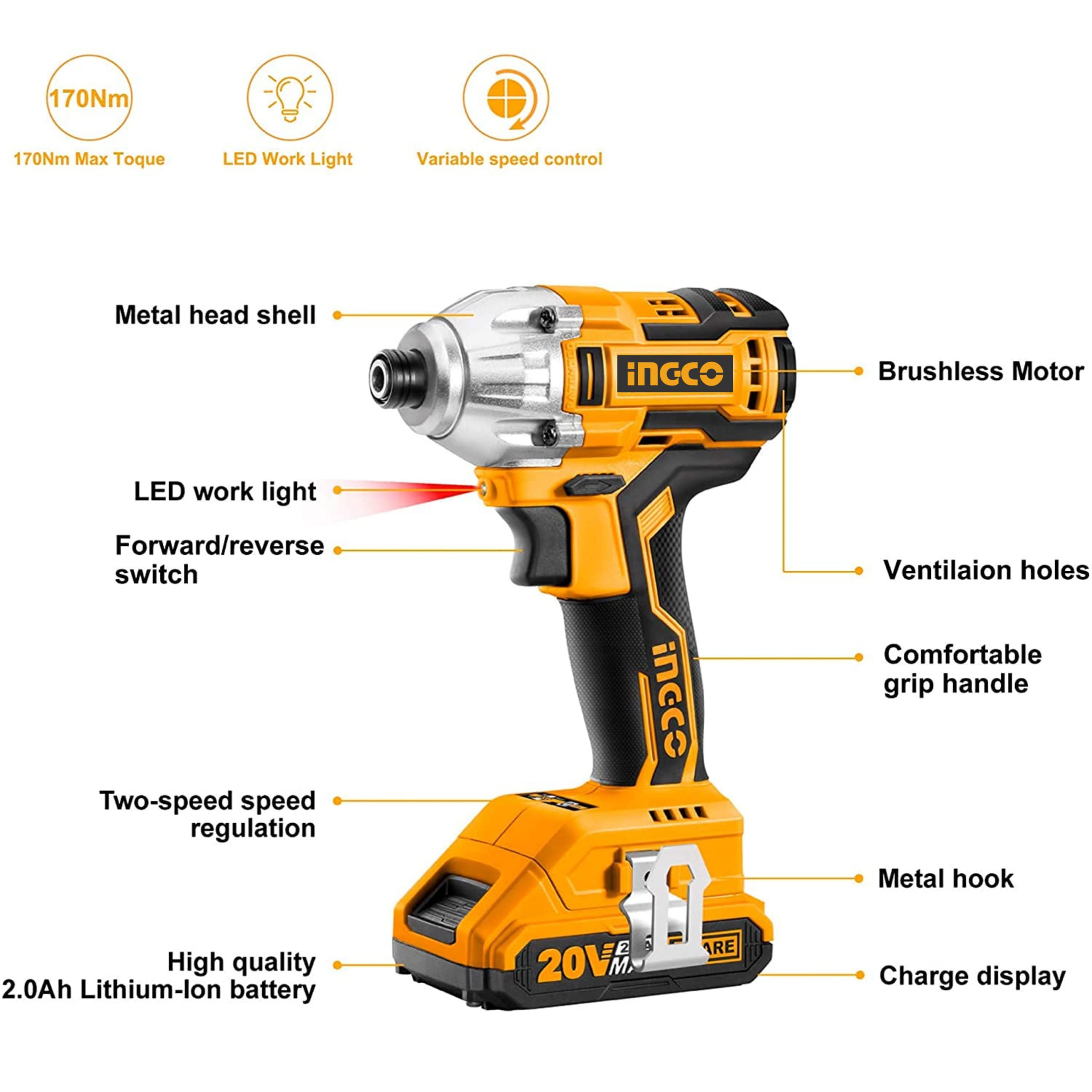 Homdum Cordless Impact driver 20V