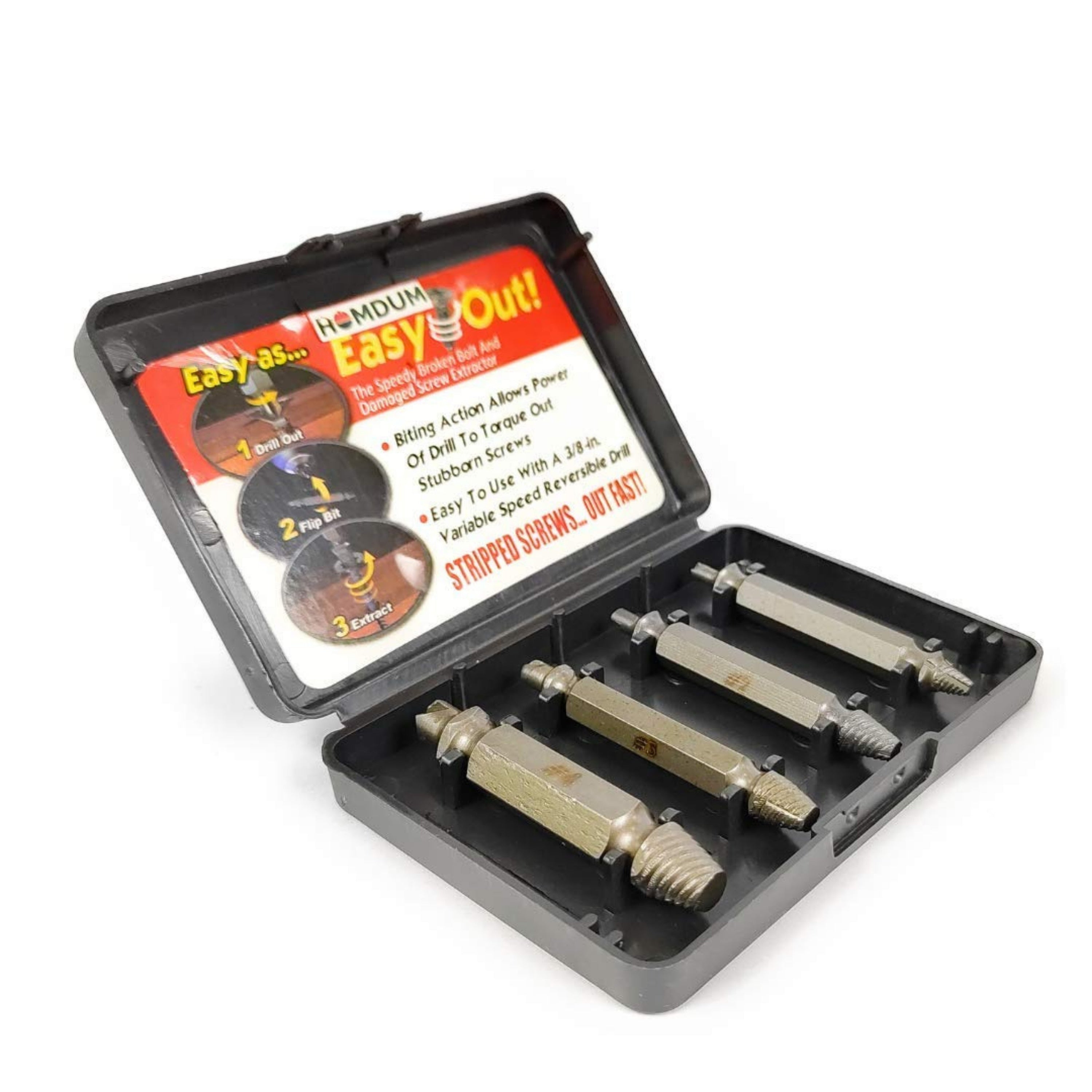 Homdum Set Easy Out Screw Remover Kit