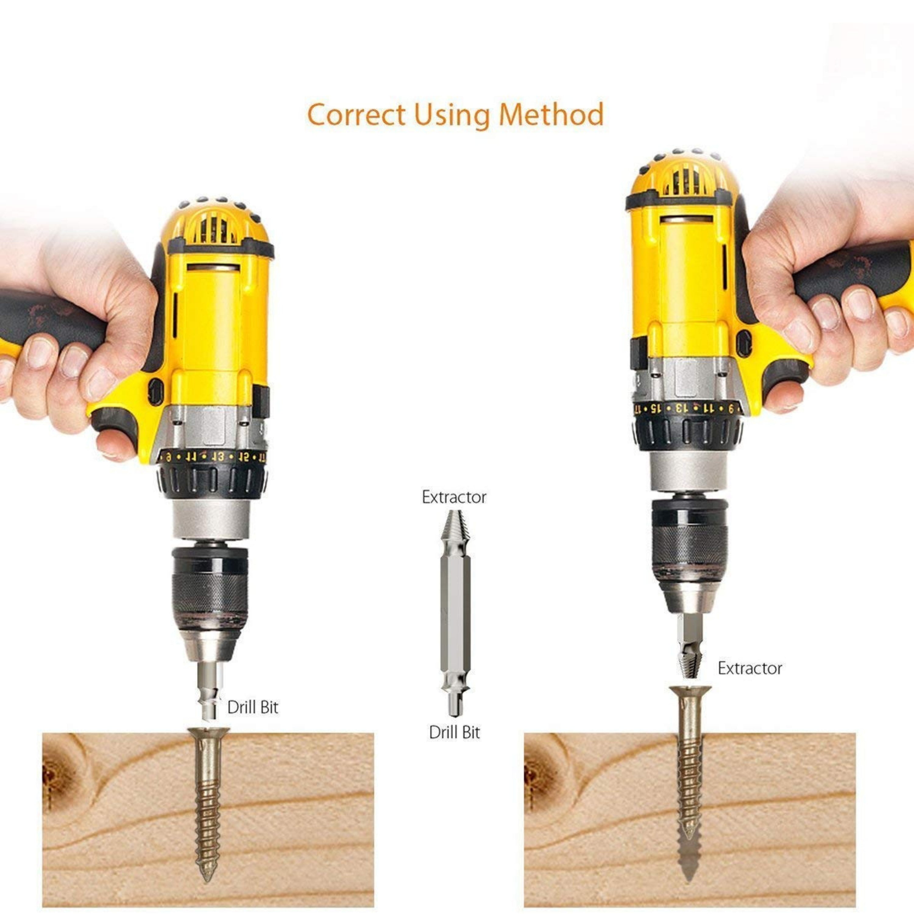 Homdum Screw Remover Kit With High Speed Steel HSS Drill Bits