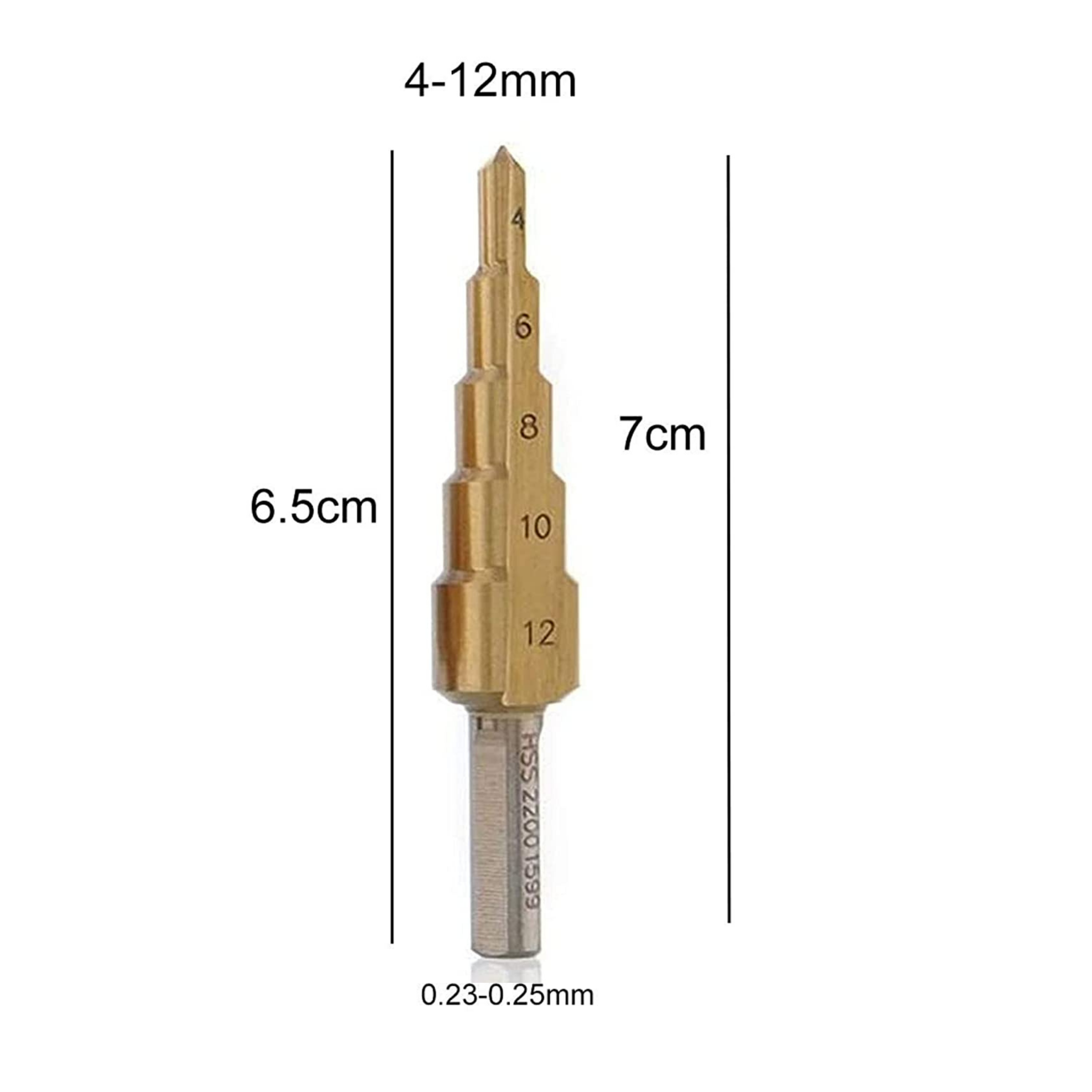 Homdum HSS Titanium Coated Hex Shank 4-12 MM