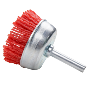 Homdum INGCO Red Nylon Fiber Brush Cup Brush 50 mm Diameter ¼” Shaft 4500rpm Drill bits Cleaning Brush Polishing Brush Derusting disc Brush