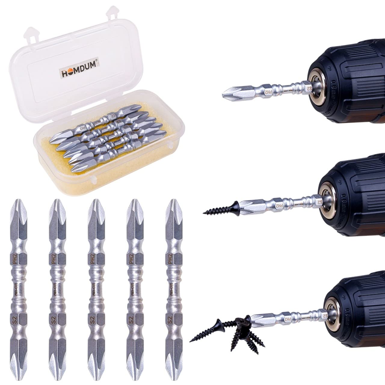 Homdum Screwdriver Insert Magnetic Bit