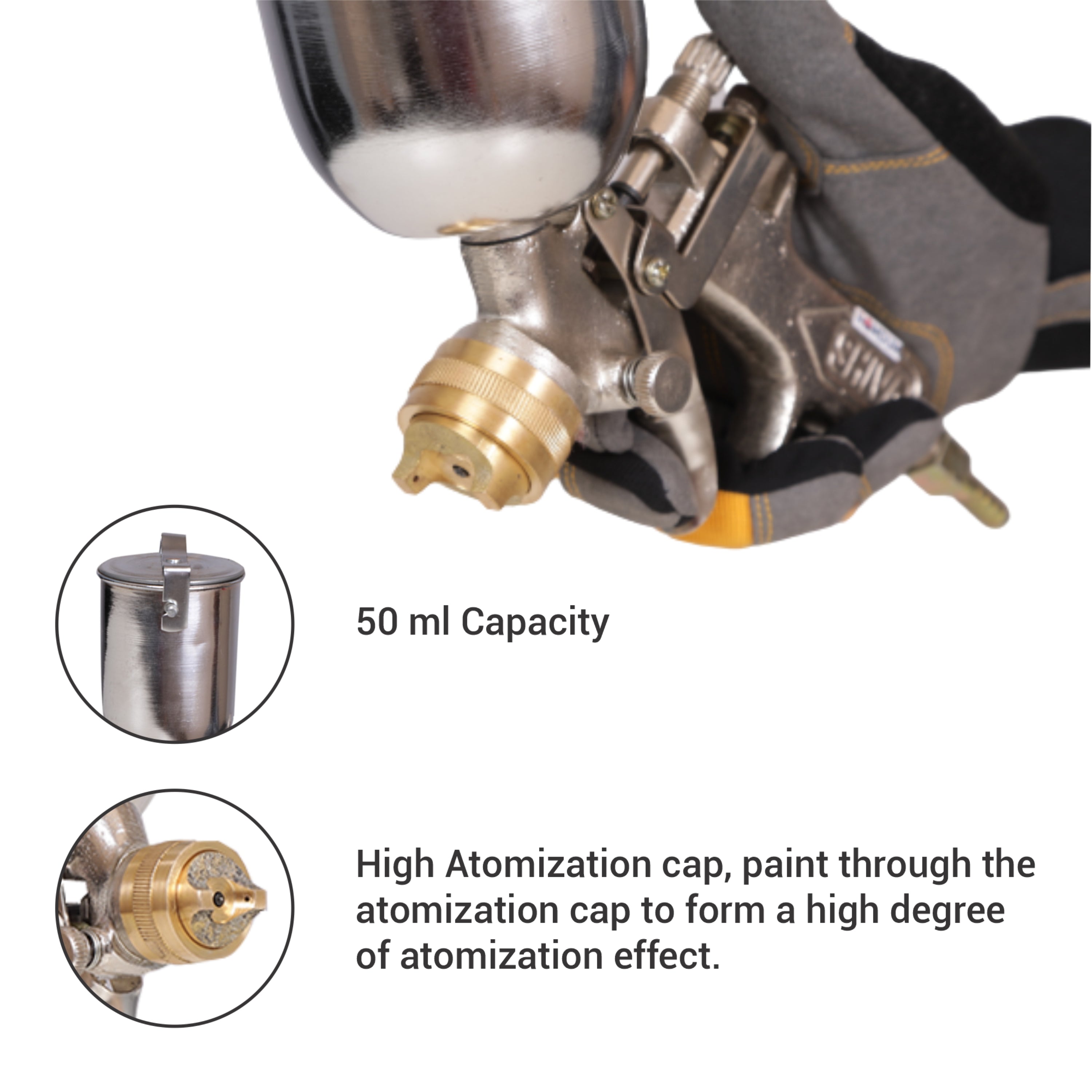 Homdum ½ Pint Paint Spray Gun Shiva