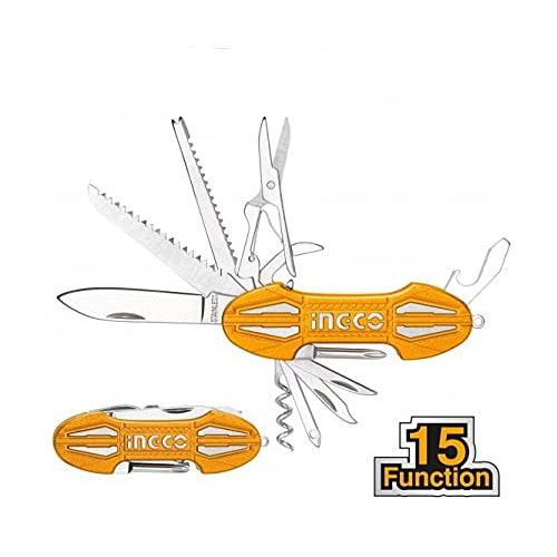 Homdum 15 function multifunctional knife INGCO stainless steel multifunction Swiss Army Knife for Outdoor Hunting Hiking Camping Survival kit multi Utility 11in1 mini folding pocket tool set