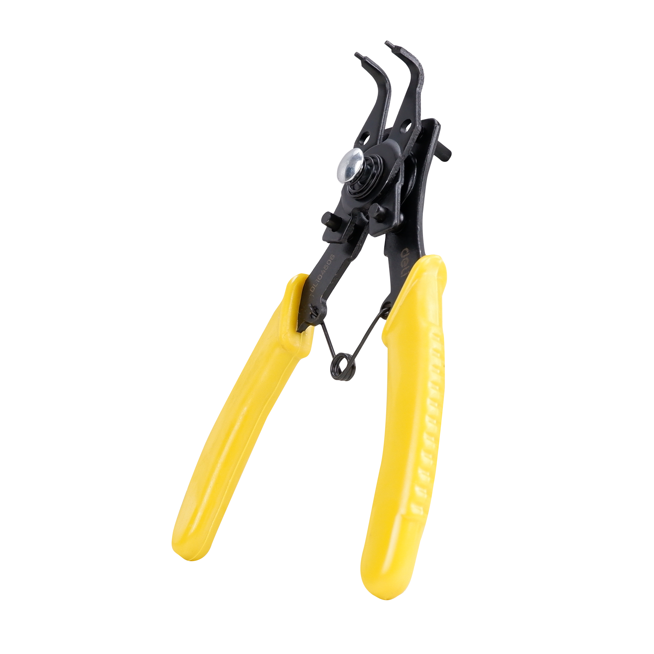 Homdum 5 in 1 Circlip Plier Set Deli Combination Interchangeable Retaining Tool Kit for External & Internal Circlips 4 pc two way Multiple Jaws size 6” inch Snap Ring Pliers for 10 to 25 MM Circle Clip