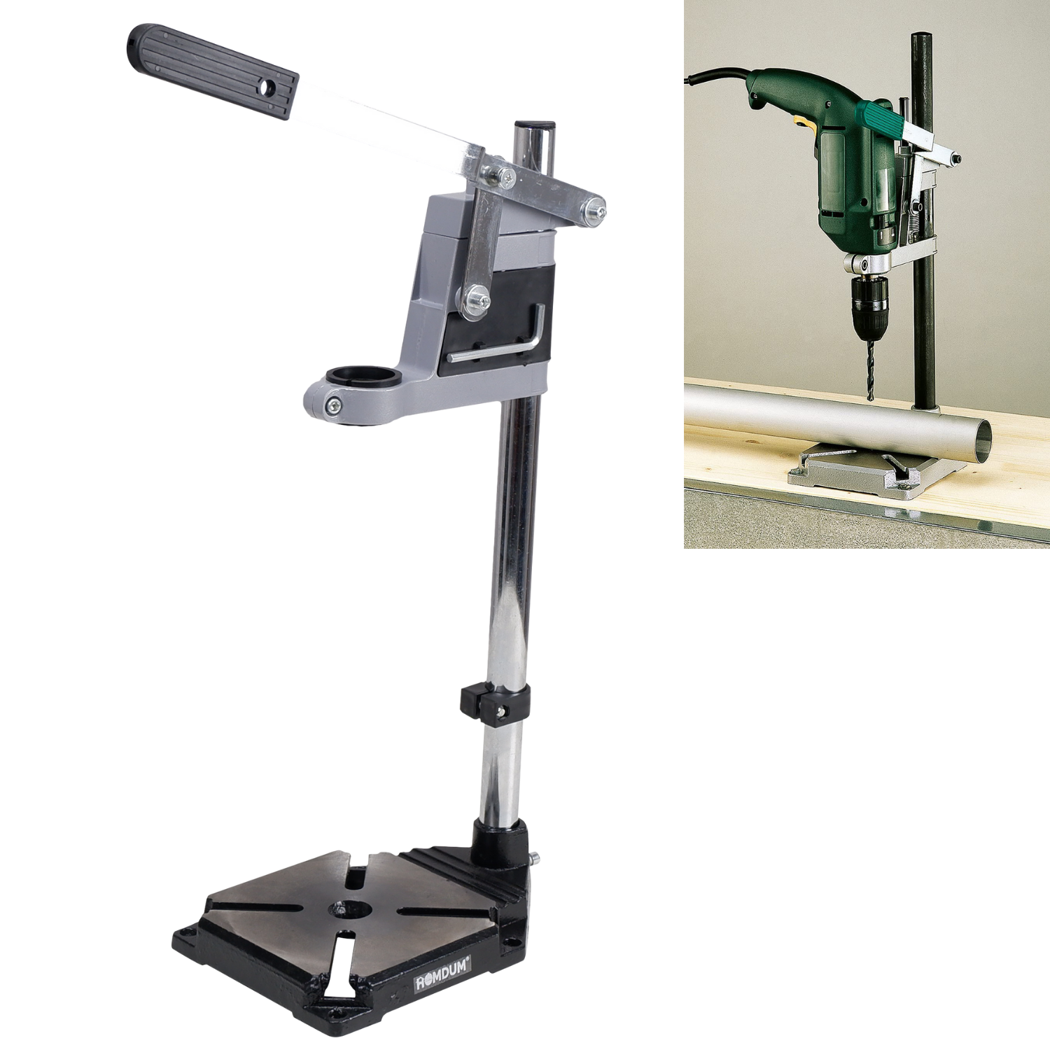 Homdum Drill Machine Stand 500mm Heavy Cast Iron Base