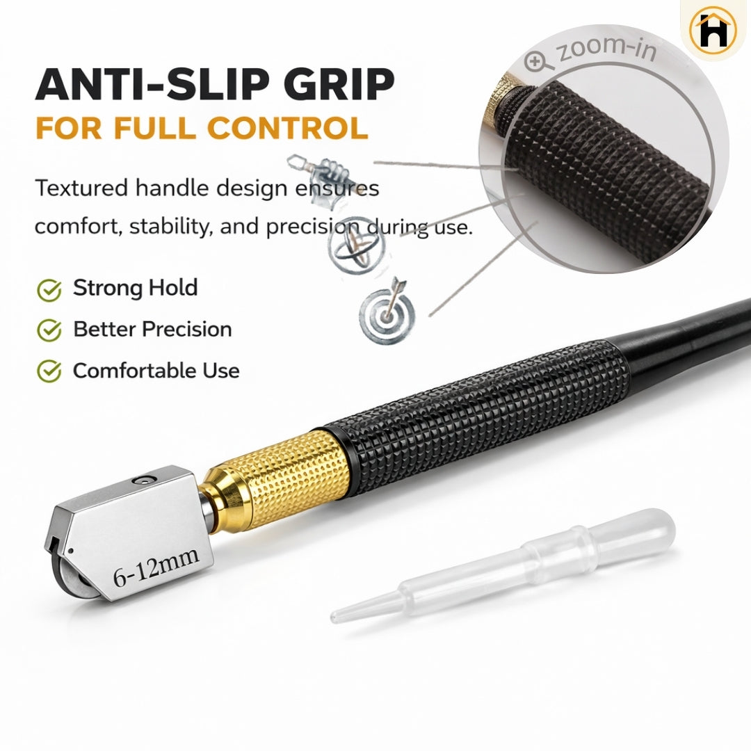 HOMDUM Glass Cutter Pen for Precision Glass Cutting up to 10mm