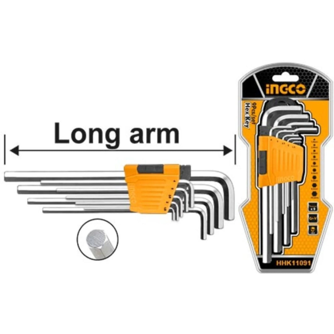 INGCO Hex Key Set – Professional Allen Key Tool Kit - HHK11091