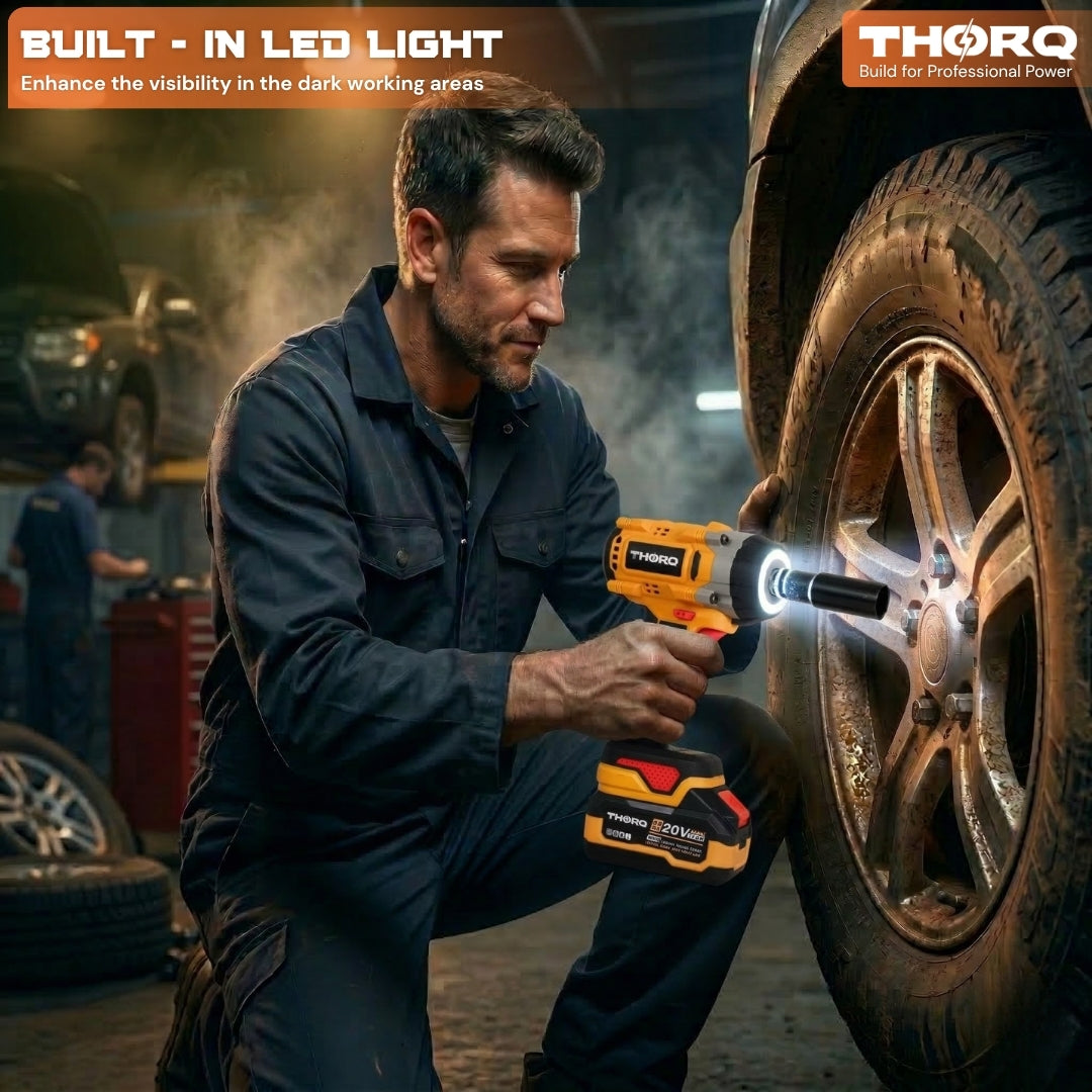 THORQ  20V Cordless Impact Wrench 650Nm with 2 Batteries & Socket Set - TCIW0650