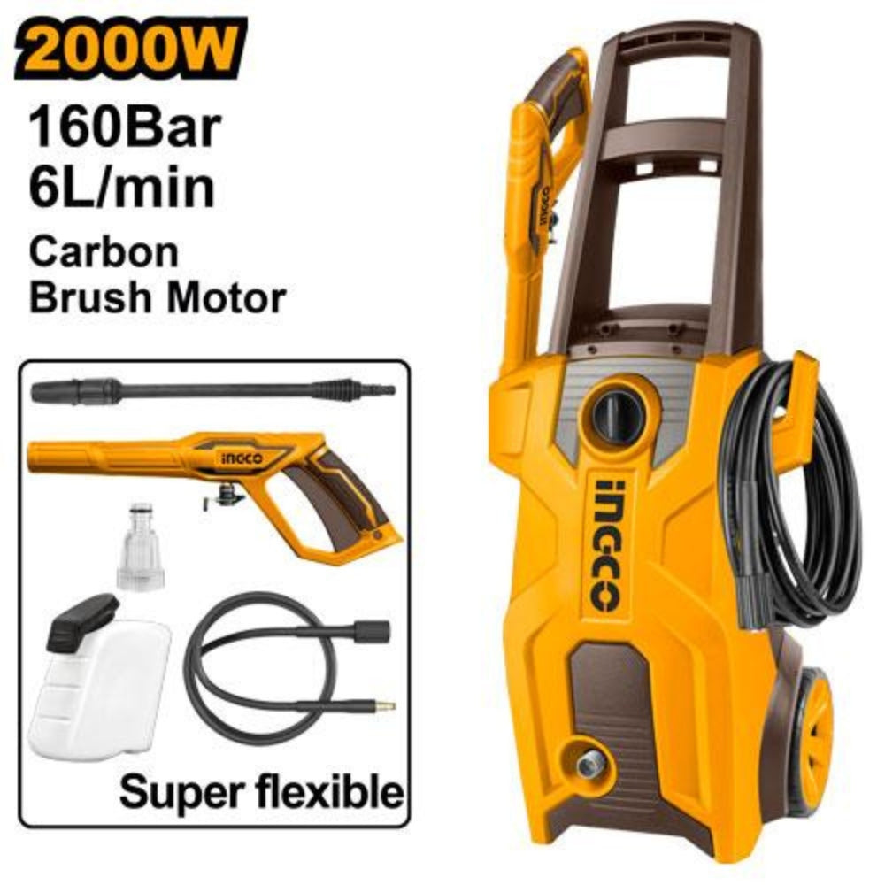 INGCO 2000W High Pressure Washer 160 Bar 2320 PSI - HPWR20018