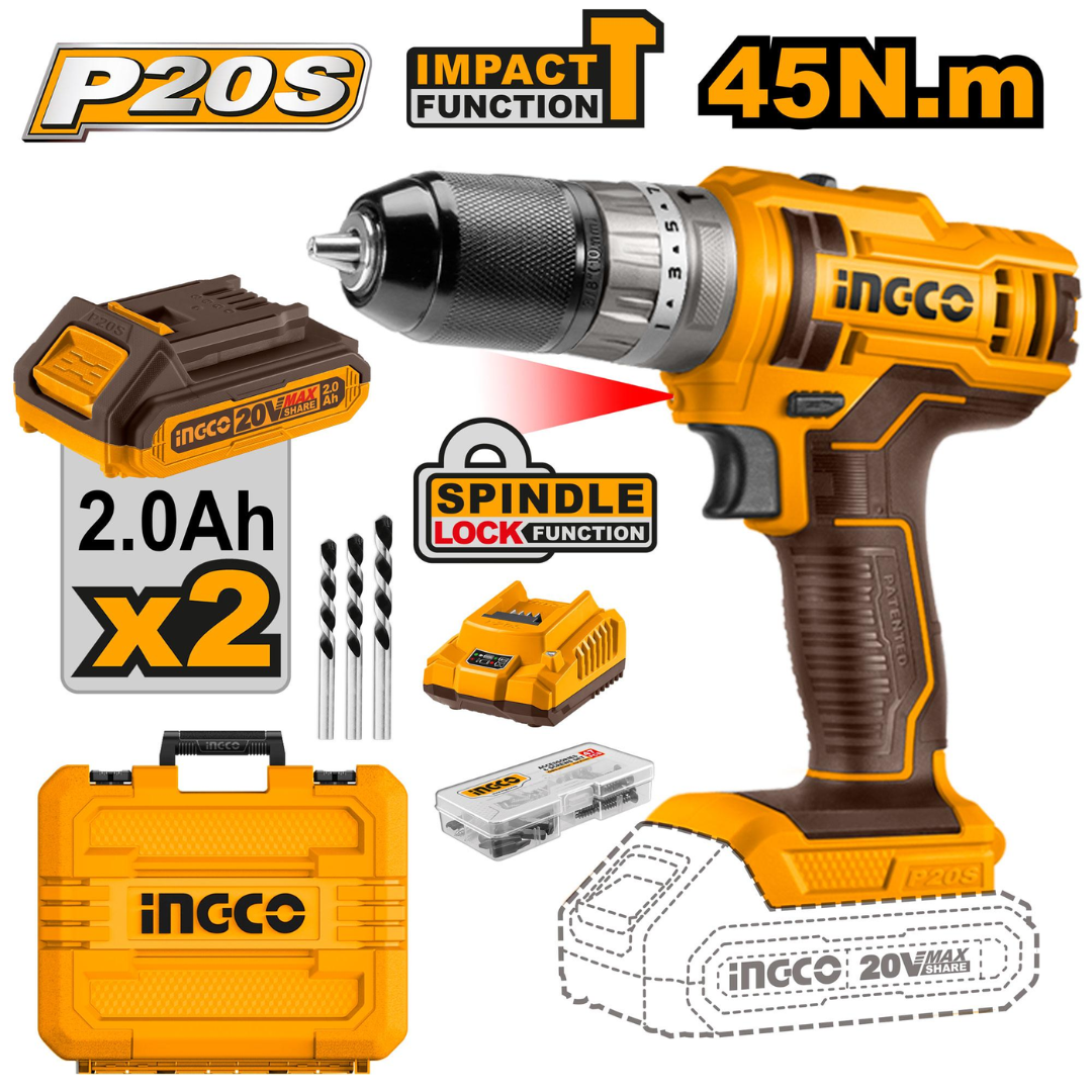 CIDLI201452 INGCO CORDLESS IMPACT DRILL