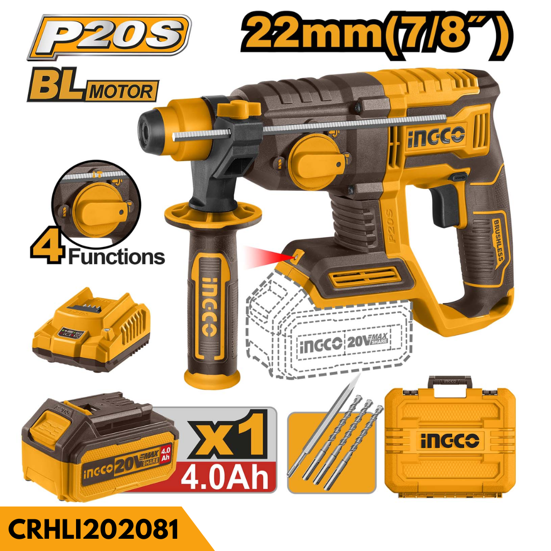 CRHLI202081 INGCO CORDLESS ROTARY HAMMER