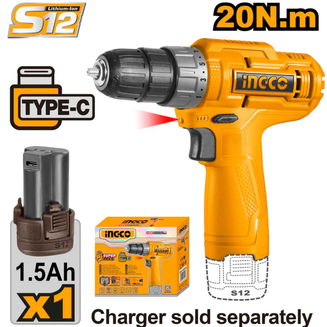 CDLI12428 INGCO CORDLESS DRILL