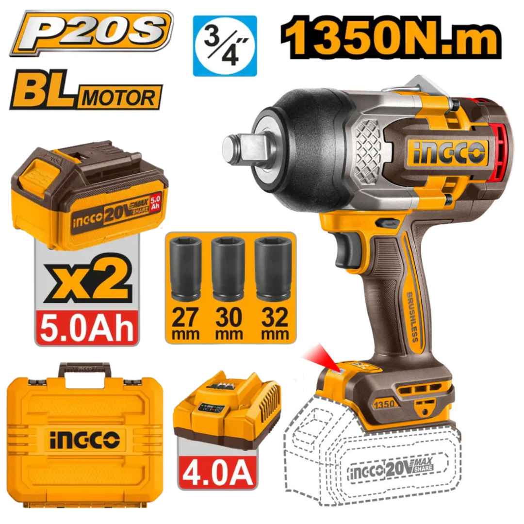 CIWLI20135 INGCO CORDLESS IMPACT WRENCH