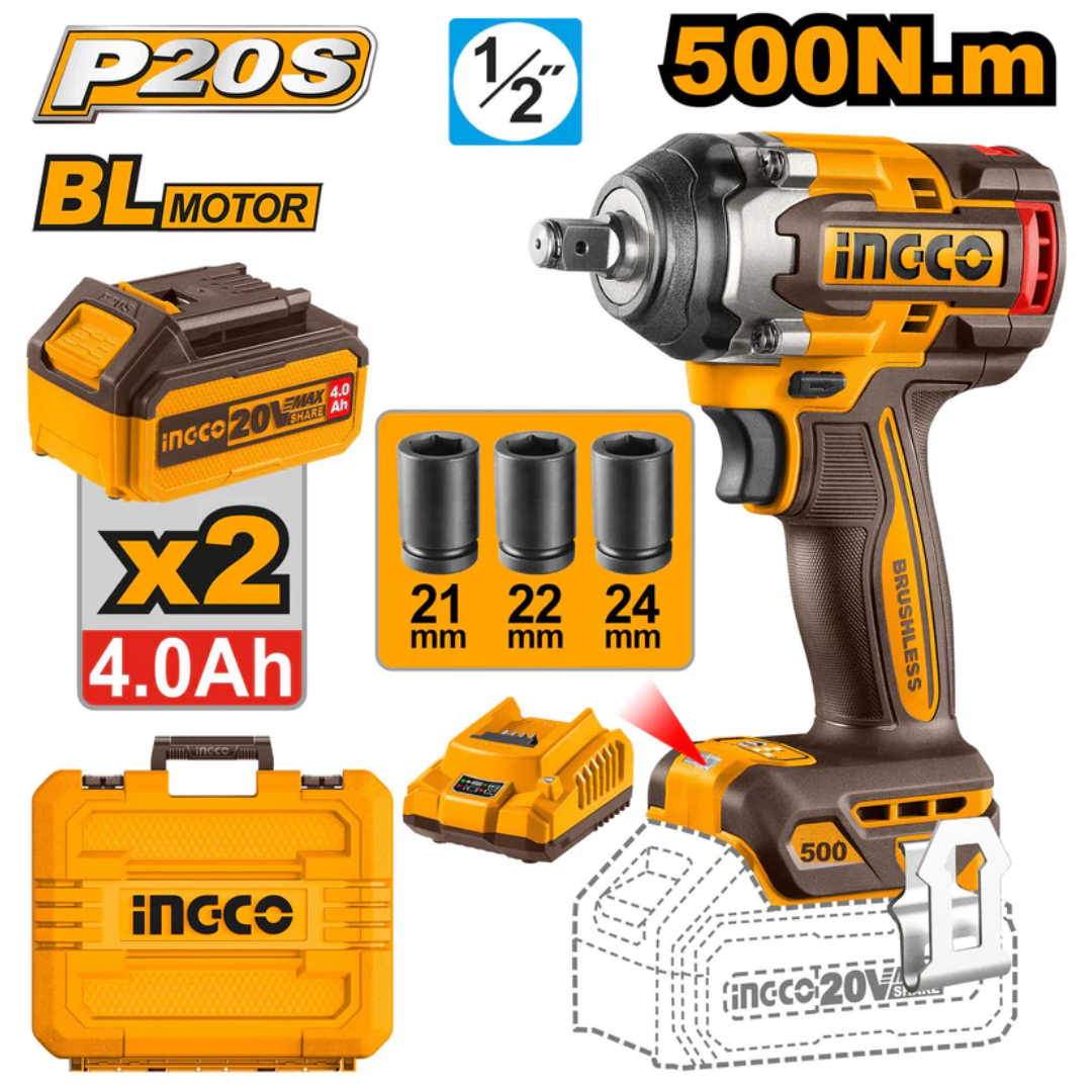 CIWLI2050 INGCO CORDLESS IMPACT WRENCH