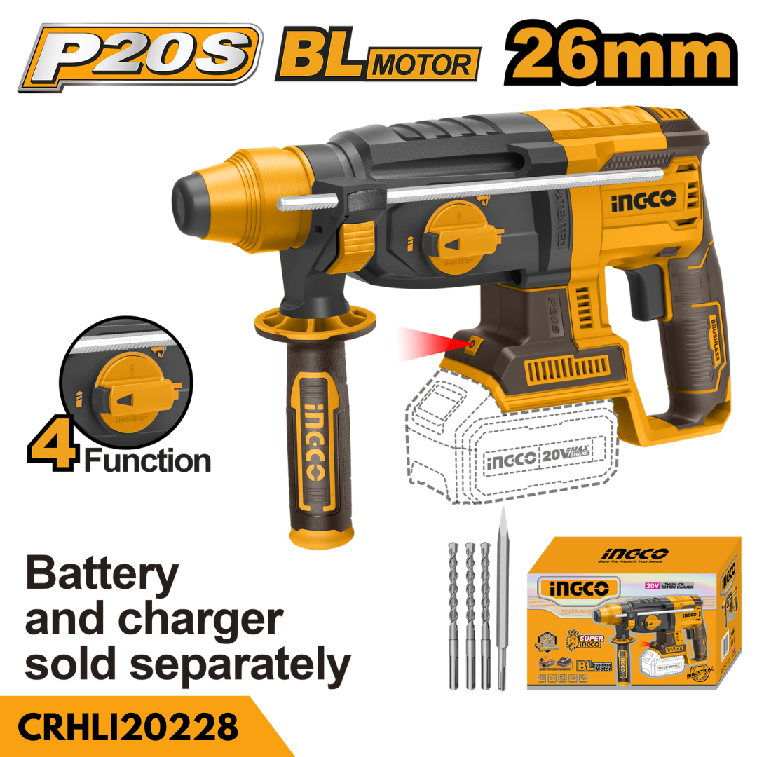 CRHLI20228 INGCO CORDLESS ROTRY HAMMER