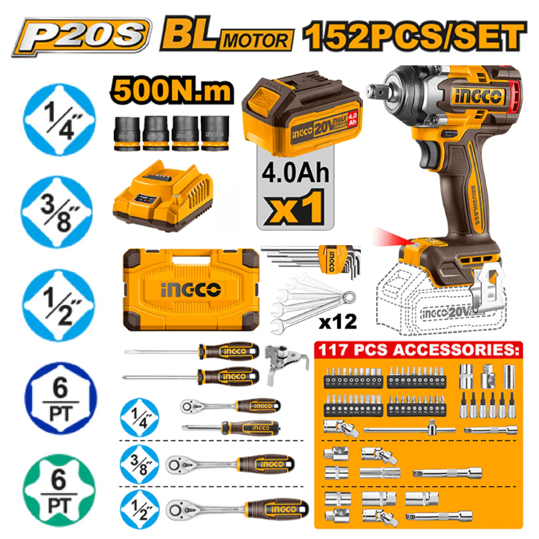 HKTHP31521 INGCO CORDLESS IMPACT WRENCH
