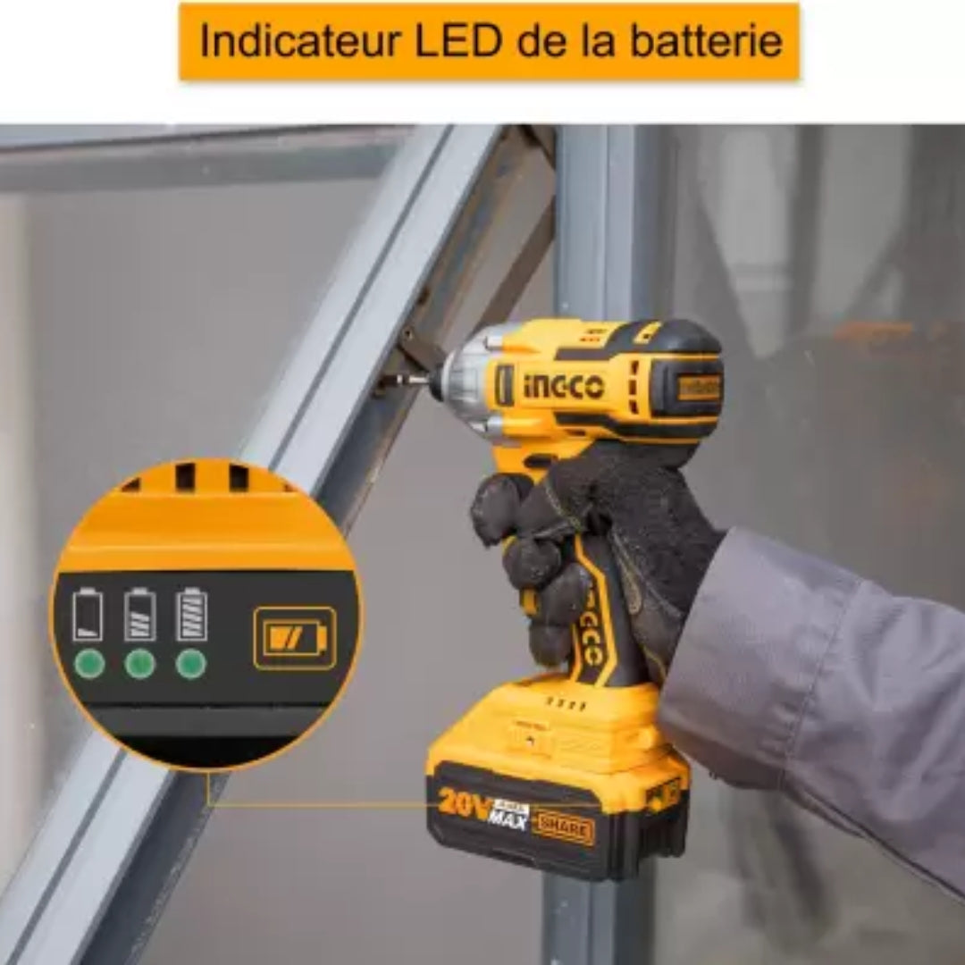 INGCO  20V Brushless Cordless Impact Driver  - CIRLI2002