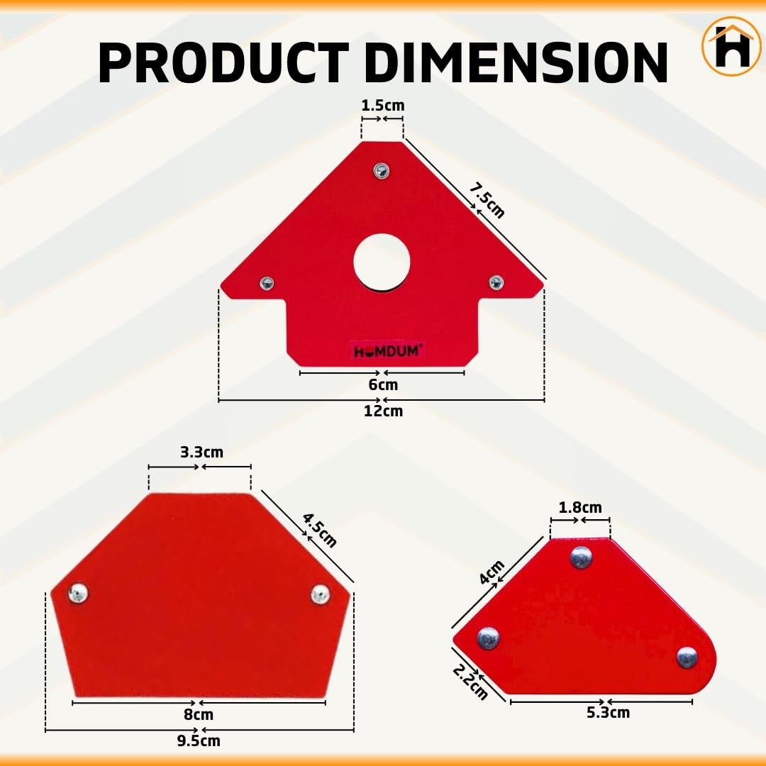 HOMDUM 1.4KG 6PC Multi Angle Magnetic Welding Holder – Strong Magnet Clamps Set for Welding & Fabrication Work