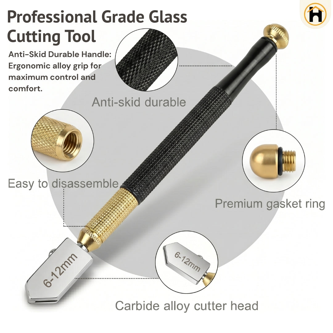 HOMDUM Glass Cutter Pen for Precision Glass Cutting up to 10mm