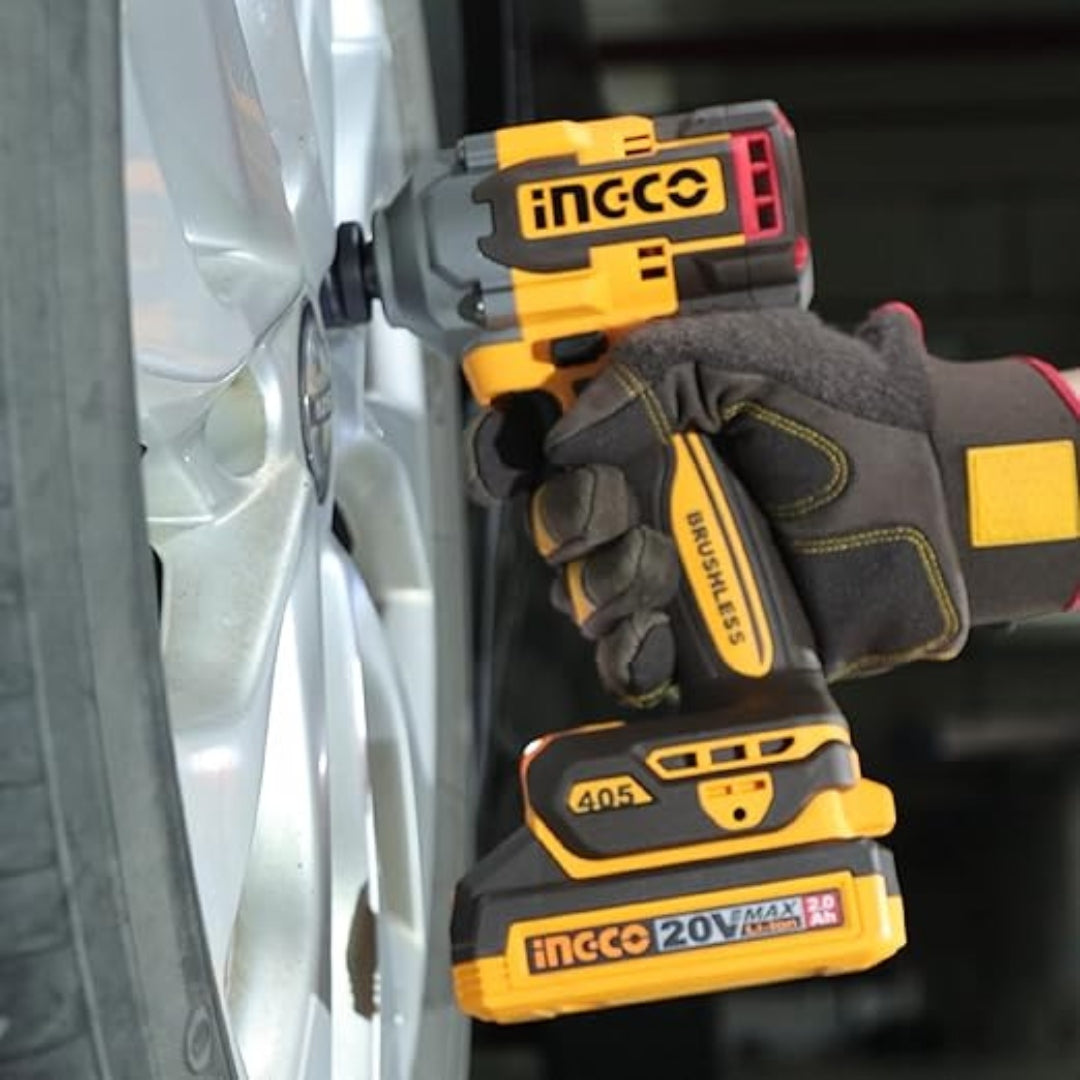 INGCO 20V Cordless Combo Kit – 405Nm Brushless Impact Wrench Set - COSLI23056