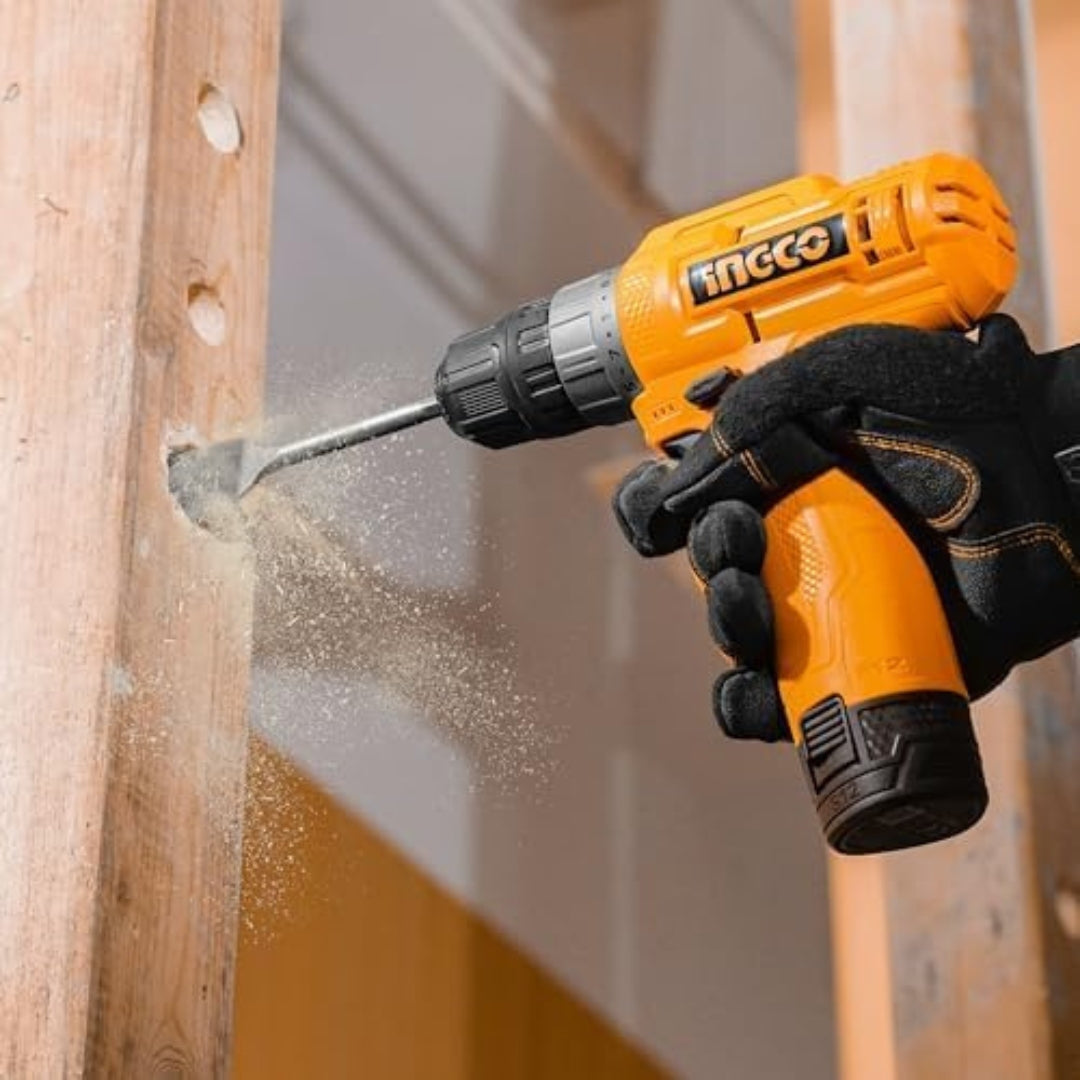 INGCO 12V Cordless Drill – 20Nm Compact Drill Machine with USB Type-C Charging - 3+