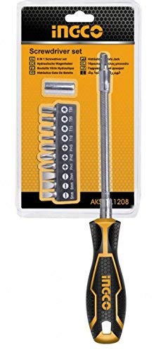 INGCO  12 Pcs Flexible Shaft Screwdriver Set - AKSDFL1208