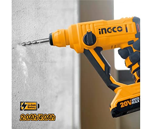 INGCO 20 V 900 RPM Lithium-Ion Cordless Rotary Hammer (CRHLI1601)