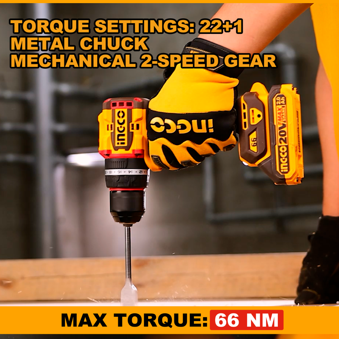 CIDLI20668 INGCO CORDLESS IMPACT DRILL