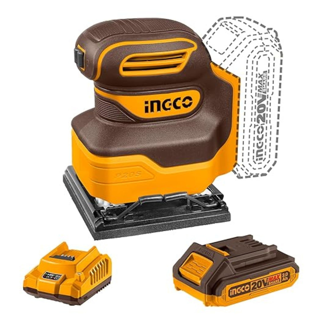INGCO  Cordless Sheet Sander 20V – Product Description - CSHSLI2014