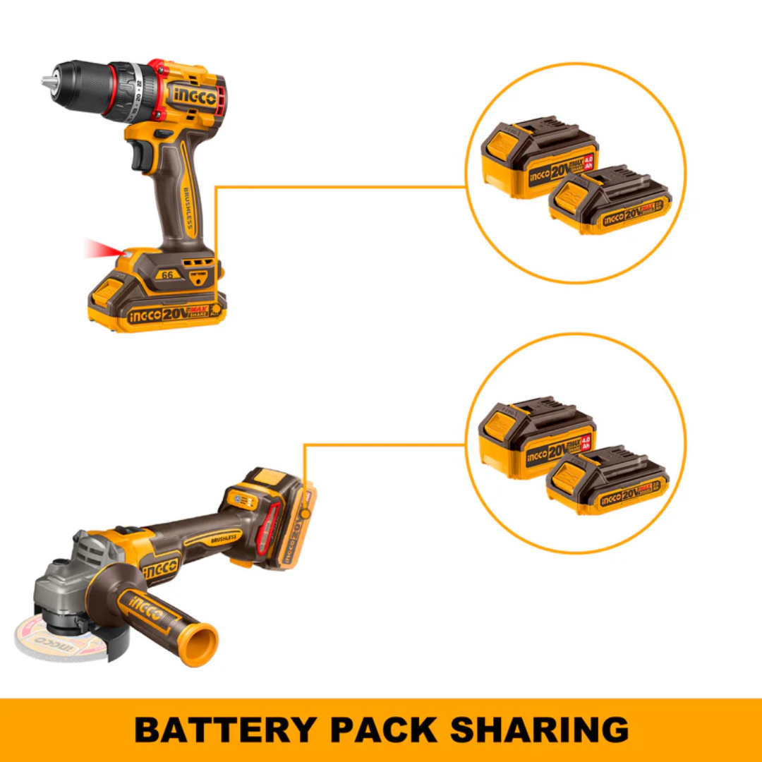 CKLI2027310 INGCO CORDLESS 2PC COMBO SET